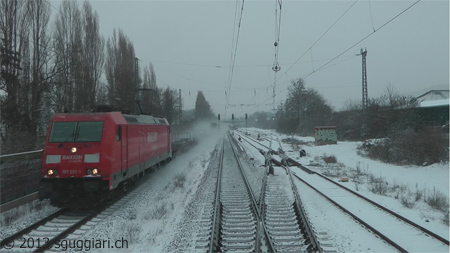 Vista dalla cabina - DB BR 185 (Germania)